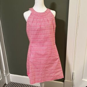Pink Geometric Midi Dress